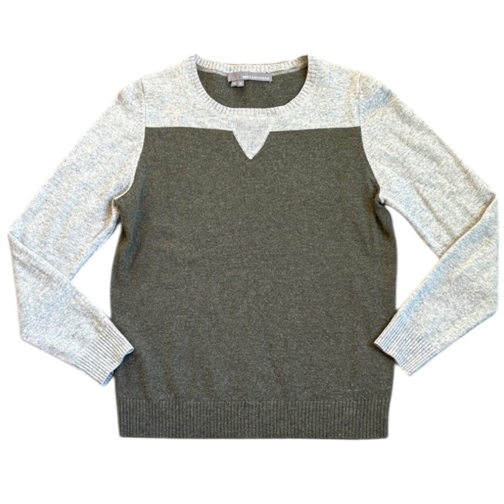 360 Cashmere Wool Cashmere Sweater Women’s M Gray Olive READ